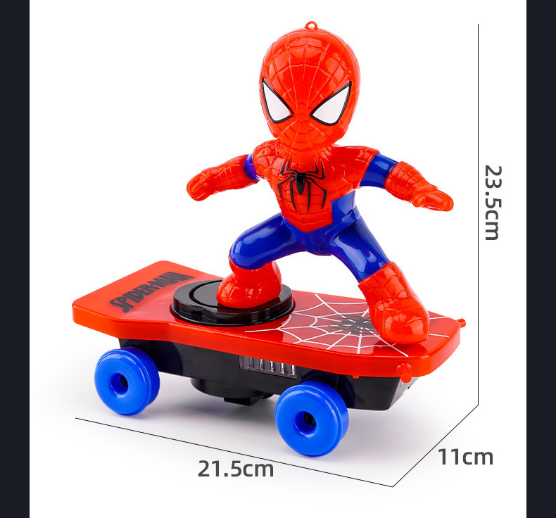 New Hot Selling Action Figure Spider Man Battery Reversible and Ultraman Dance Toy Car Action Toy Car Children's Gift