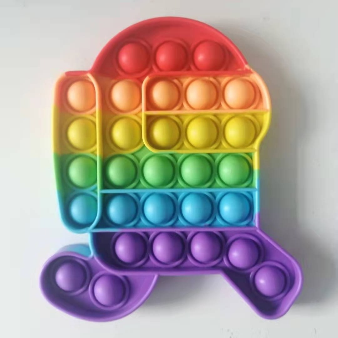 2023 Top Selling Pop Fidget Push Bubble Silicone Fidget Toy Kids Stress Fidget Relieve Toys