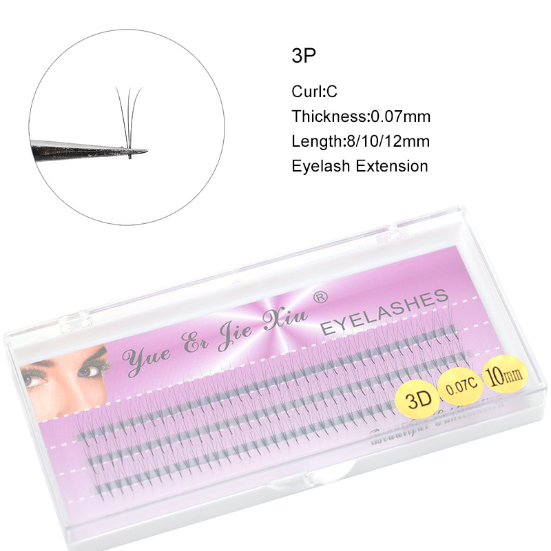 Korean Pbt Fiber Cluster Lashes Individual Eyelash Extensions B C D Curl Lashes