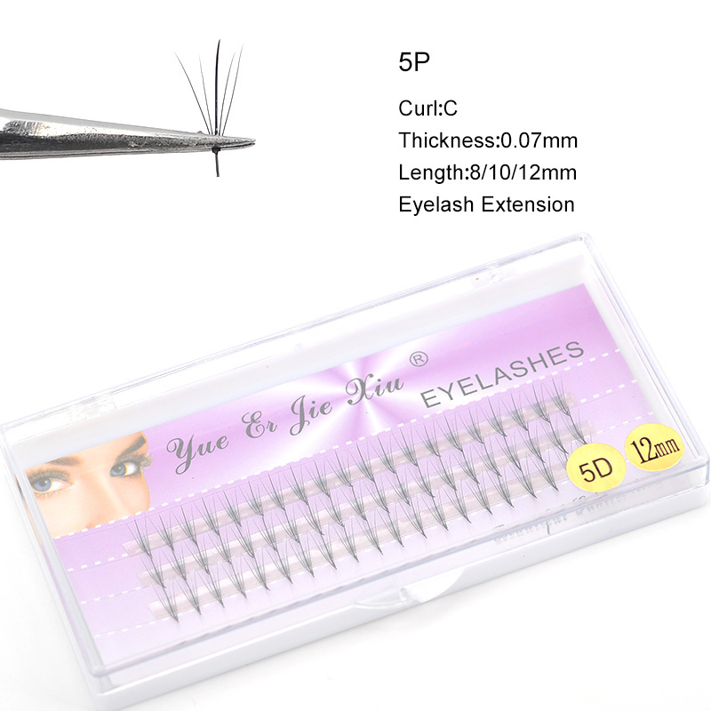 Korean Pbt Fiber Cluster Lashes Individual Eyelash Extensions B C D Curl Lashes