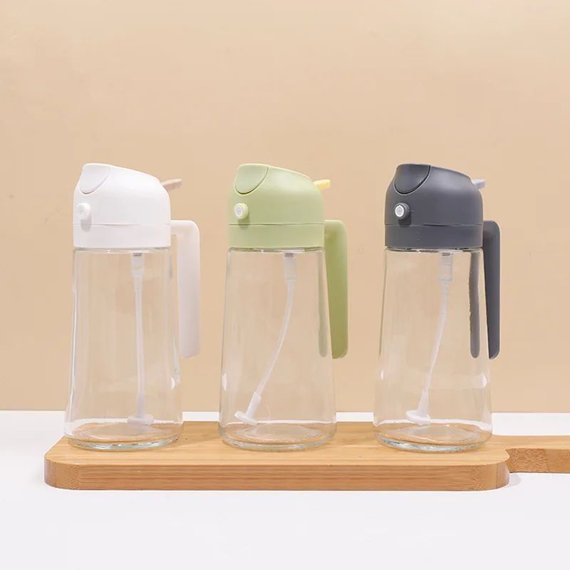 Multifunction Glass 2 In 1 Oil Mister Vinegar Dispenser Bottle Olive Oil Sprayers Oil Spray Bottle for Kitchen Cooking