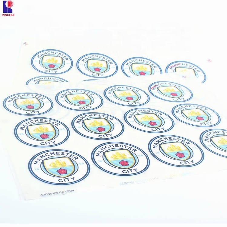 Custom Soccer High Density Rubber Silicone Heat Transfer Stickers Club Logo