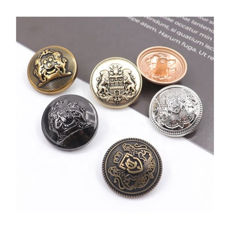 Custom Logo Metal Blazer Shank Buttons For Coats