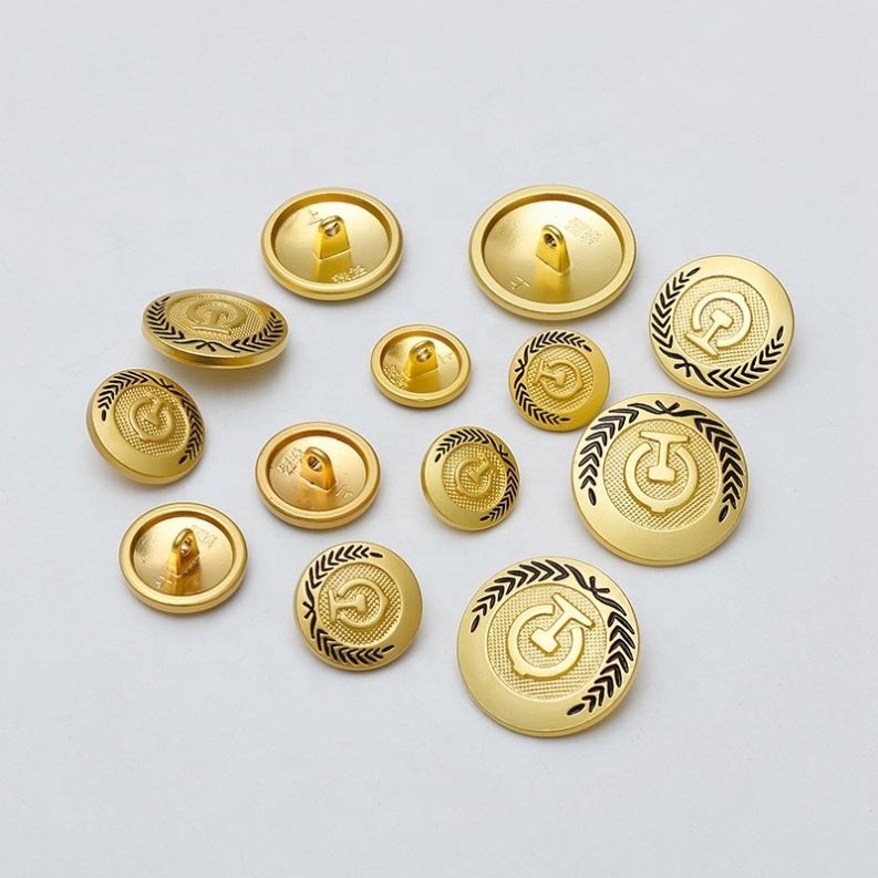 Custom Logo Metal Blazer Shank Buttons For Coats