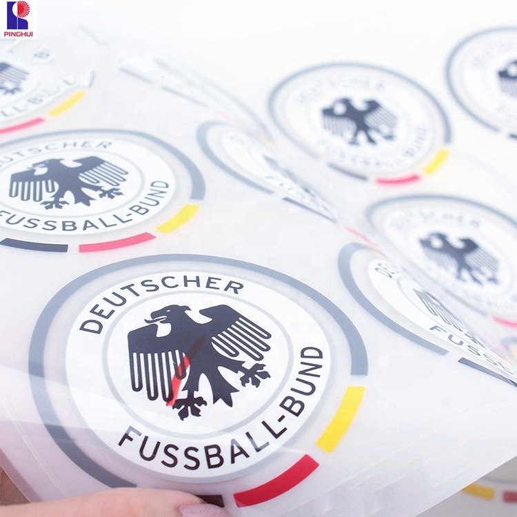 Custom Soccer High Density Rubber Silicone Heat Transfer Stickers Club Logo