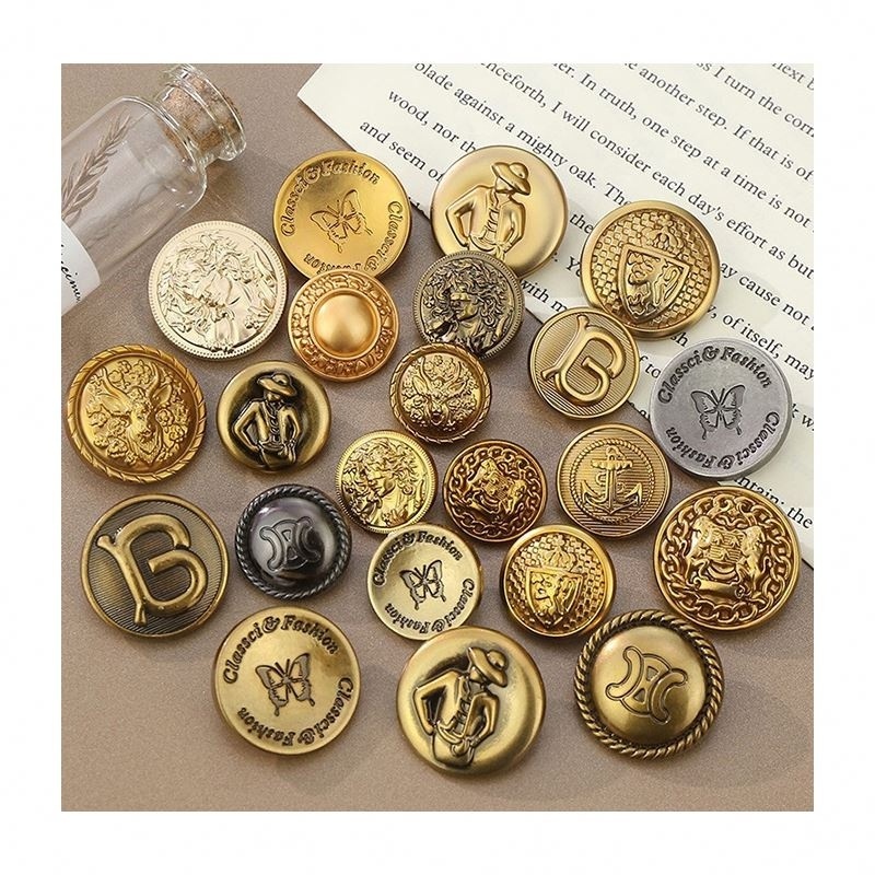 Custom Logo Metal Blazer Shank Buttons For Coats