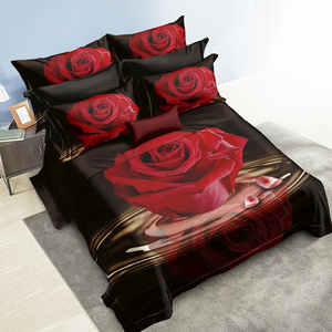 Best Selling Digital Print Comforter Duvet Cover Set 3D Satin Cheap Sheets Cover Bed Sheet Manufacturers Luxury Bedding Sets