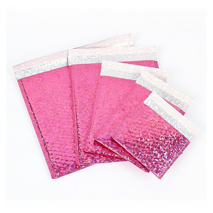 custom logo hot pink poly bubble mailers padded envelopes shipping mailers packaging bag