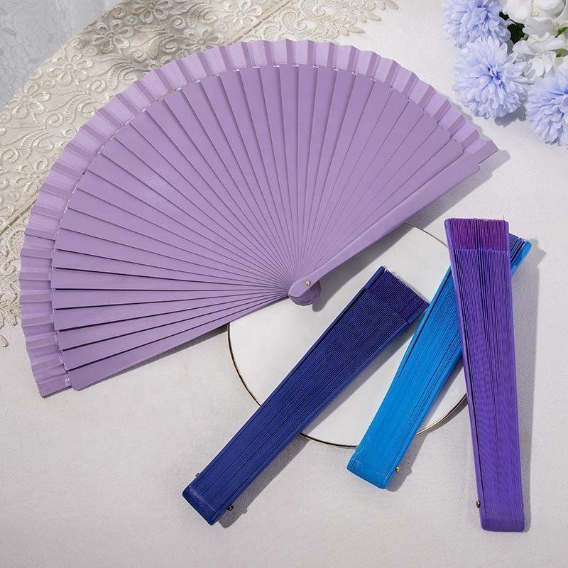 spanish folding handheld fans wood hand fan for wedding