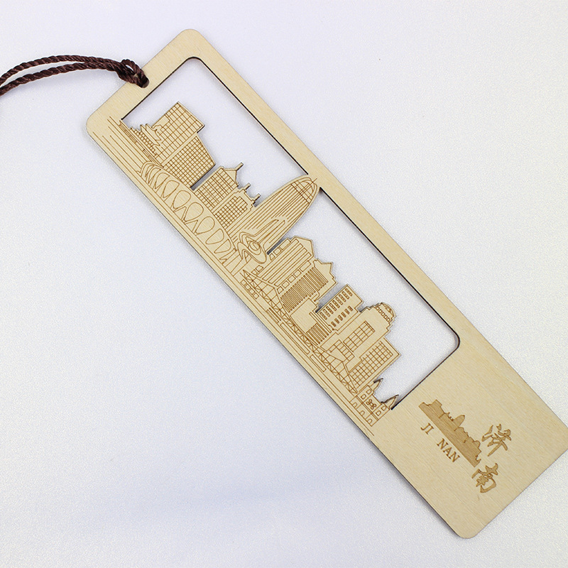 custom laser cut wooden bookmark ruler engraving bookmarks for books with tassel