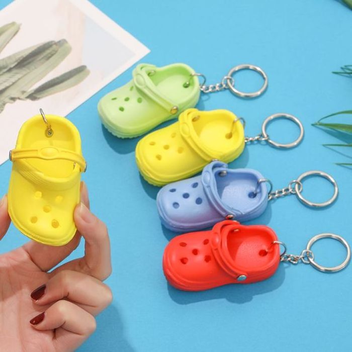 Decoration Pendant Custom Cute Funny Key Chain EVA Mini Croc Shoe Keychain