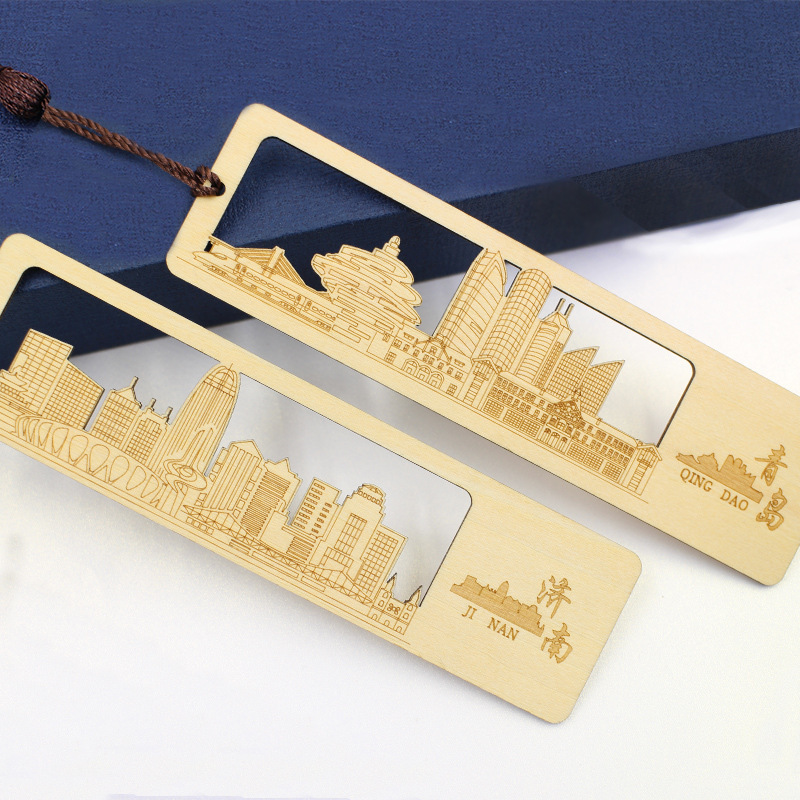 custom laser cut wooden bookmark ruler engraving bookmarks for books with tassel