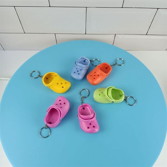 Decoration Pendant Custom Cute Funny Key Chain EVA Mini Croc Shoe Keychain