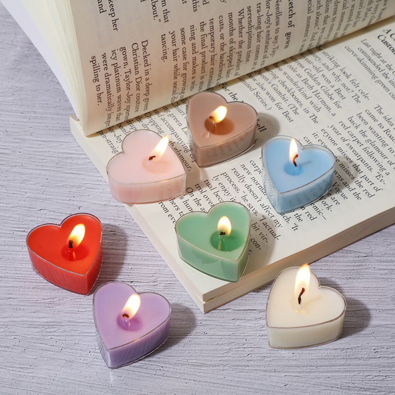 cute mini heart tea light candles party decoration gifts birthday scented candles for girl