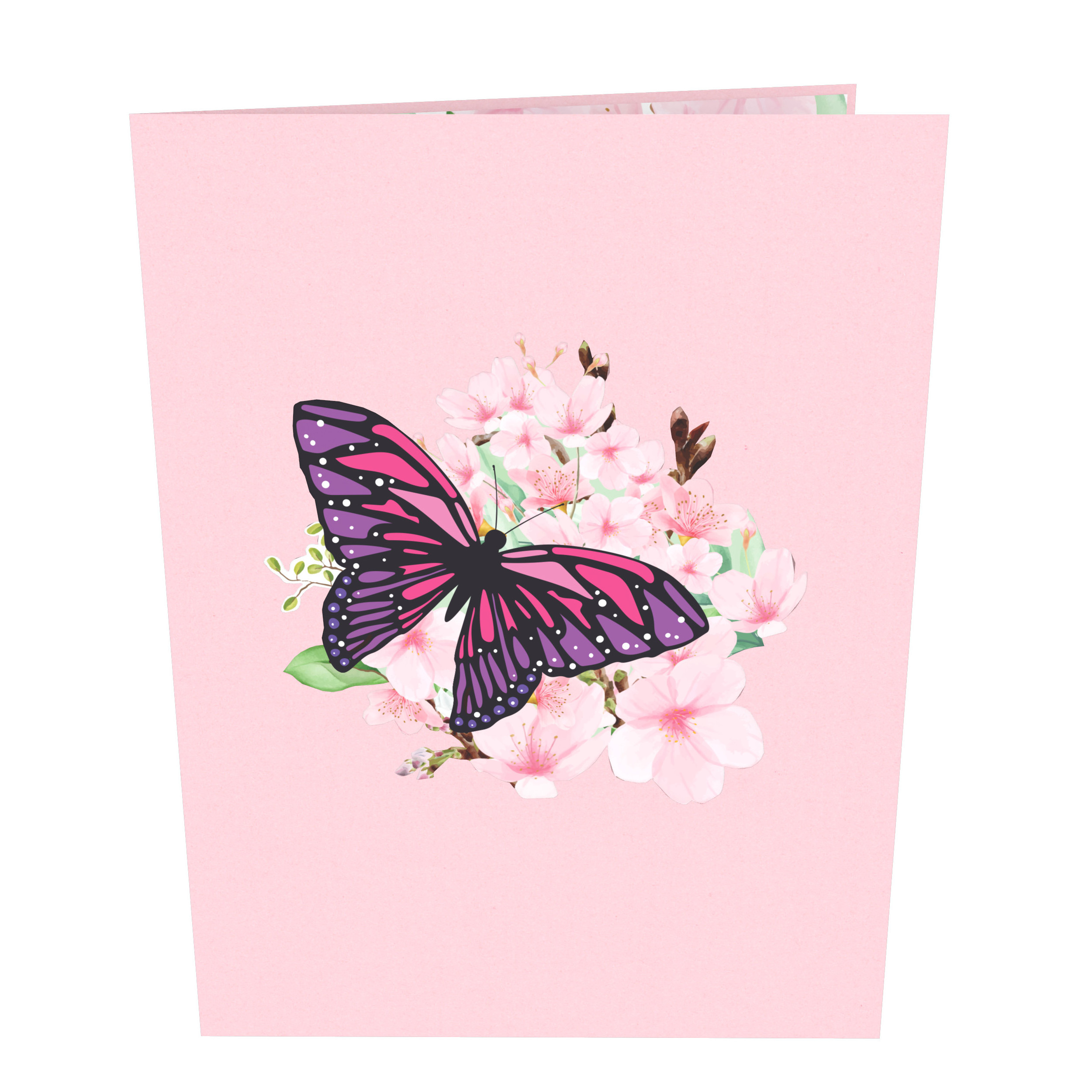 Butterflies In Cherry Garden High Quality Wholesale Cards Valentine Wedding Gift Idea Thank You Greeting Cards