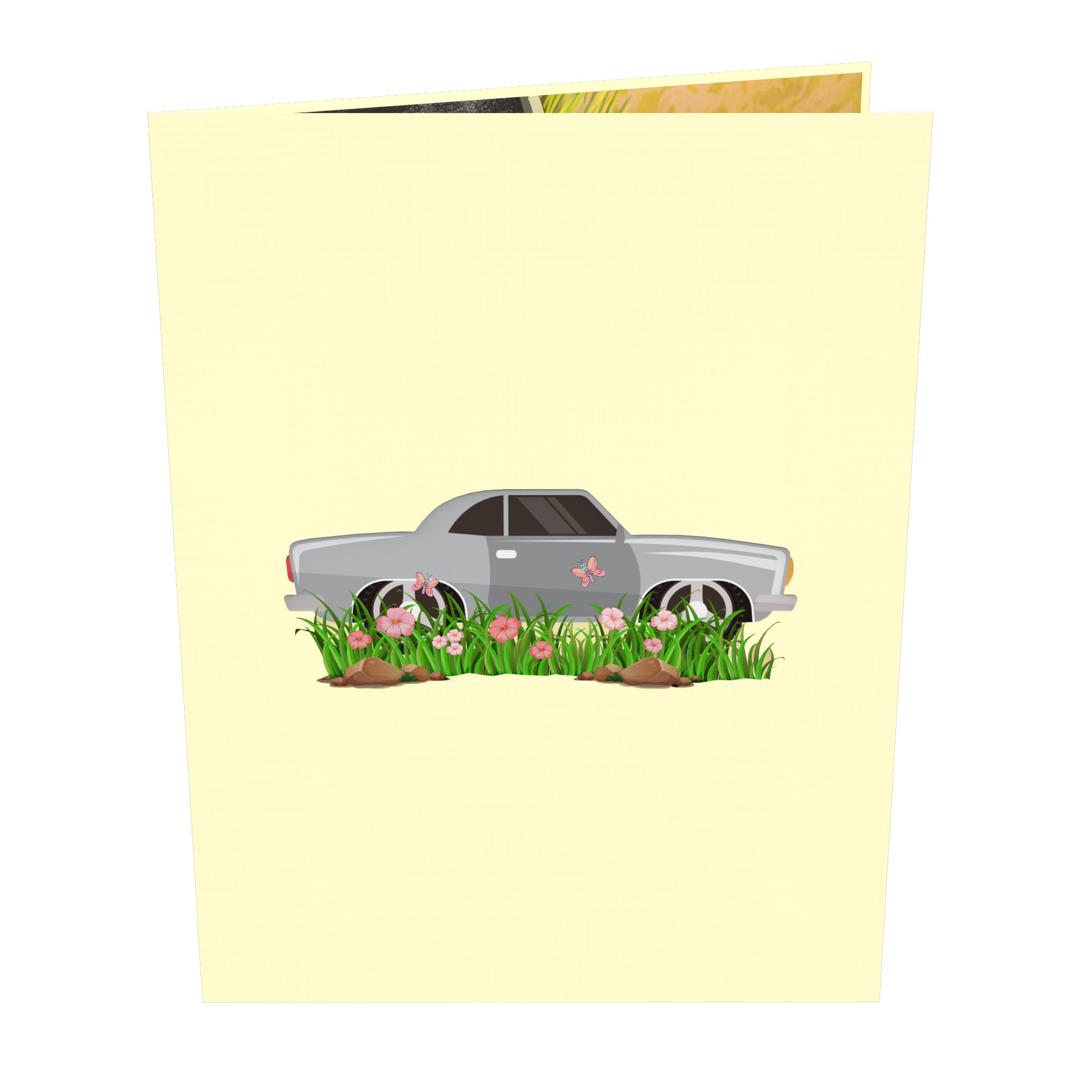 Cool Coupe Car Pop Card Greeting Cards Birthday Baby Born Father's Day Thank You Laser Cutting Handmade 3D Pop Up Card