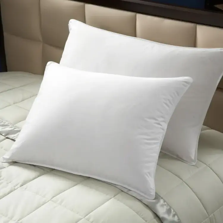 Super soft 5-star hotel interior silicone polyester fiber hollow filled pillow suitable for families or luxury hotels