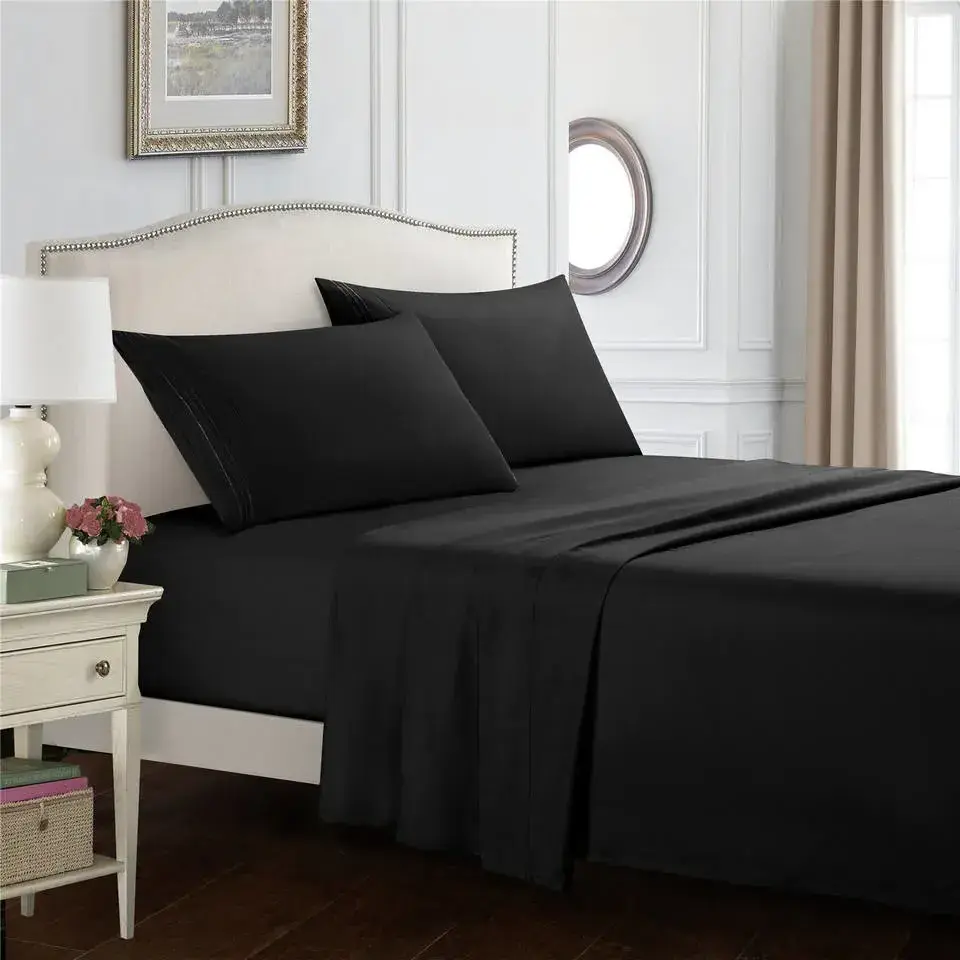 Transform Guest Rooms with Wholesale 5-Star Hotel Quality Cotton  Stripe Single Bed Sheets- Luxury Bedding Set for Upscale Hotel