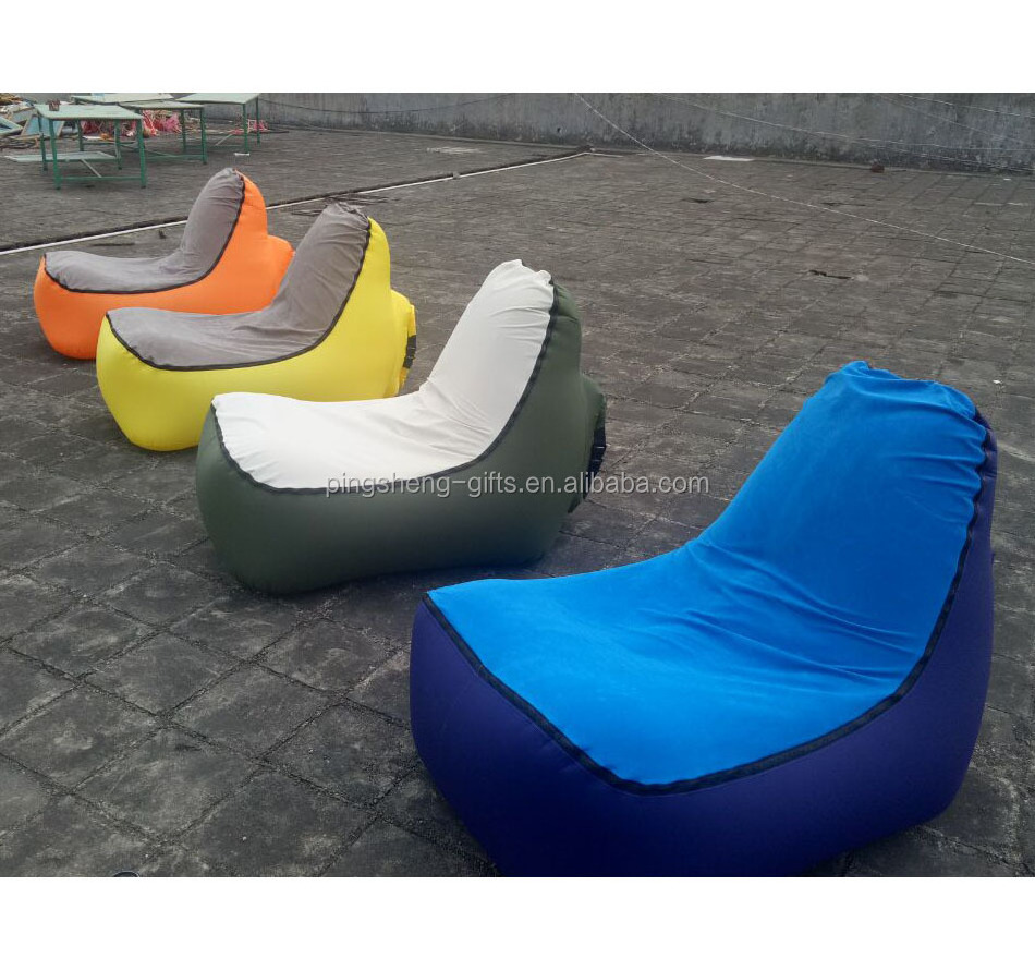 2018 popular portable quick inflatable indoor air chair, office air sofa chair with logo printing