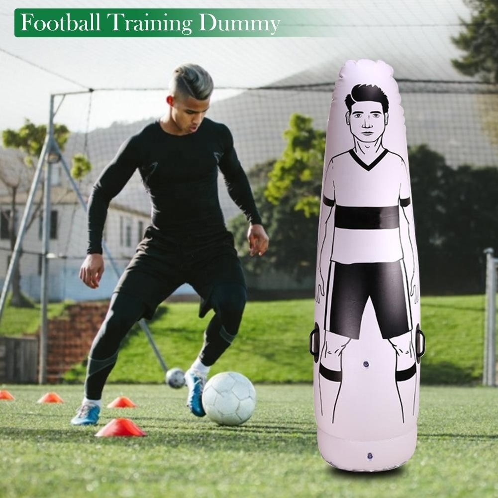 football training equipment hot sale 1.75m inflatable football dummy tumbler mannequin