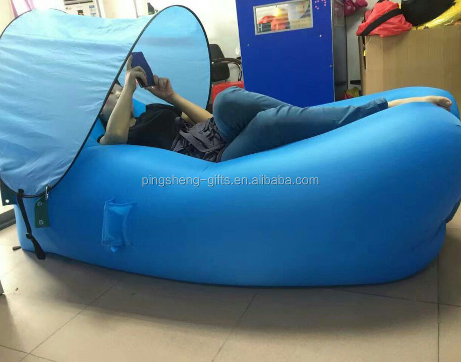 2018 popular portable quick inflatable indoor air chair, office air sofa chair with logo printing