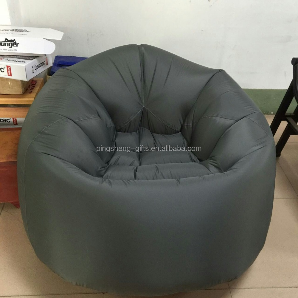 2018 popular portable quick inflatable indoor air chair, office air sofa chair with logo printing