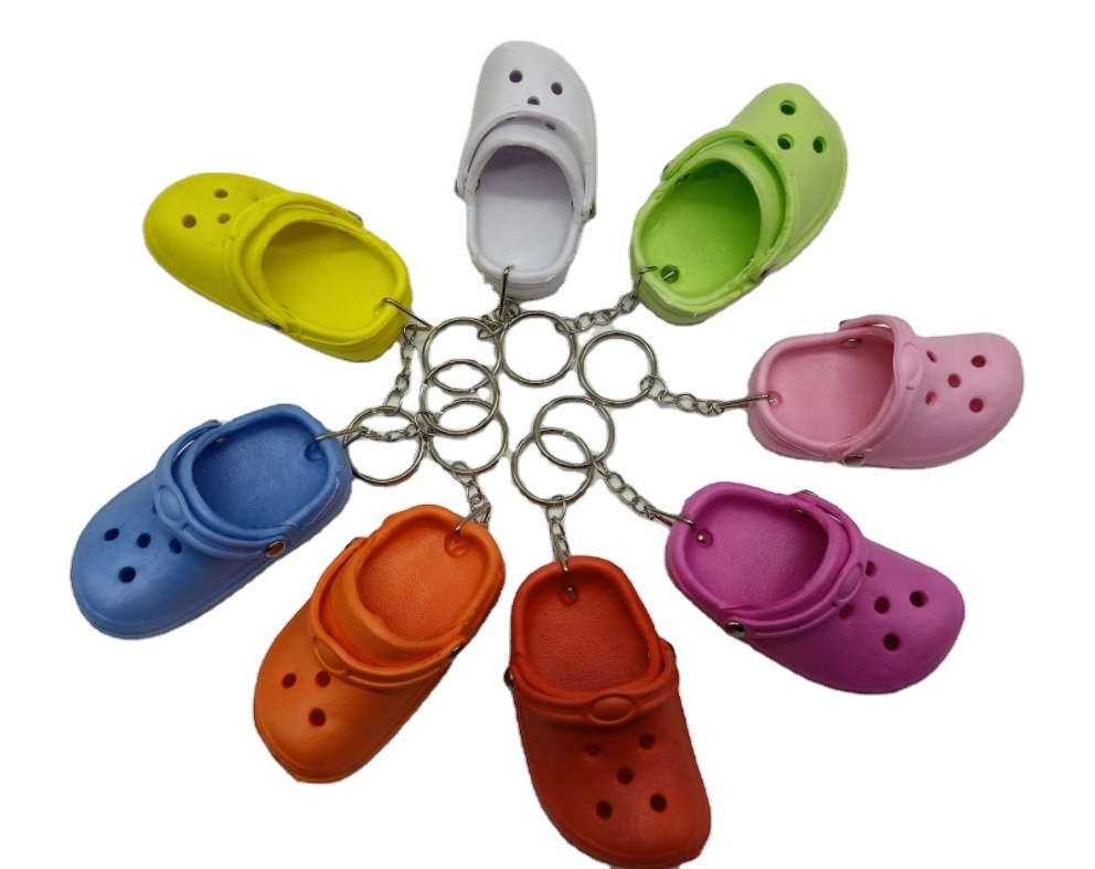 Keychain with croc hole Soft EVA design croc Keychain customized hot Keychain Key Chain via DHL/Fedex/TNT/UPS door to door