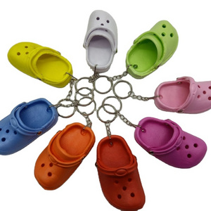 Keychain with croc hole Soft EVA design croc Keychain customized hot Keychain Key Chain via DHL/Fedex/TNT/UPS door to door