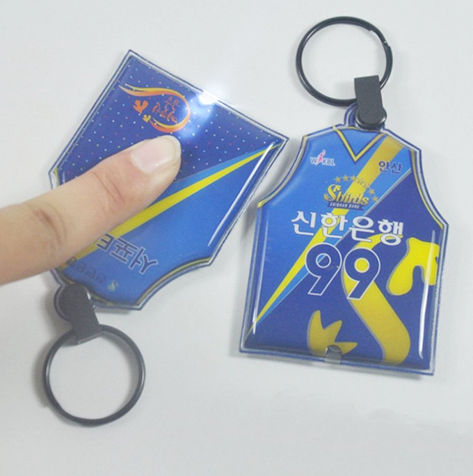 Promotional useful pvc led keychain light keychain/flashlight keychain with Logo