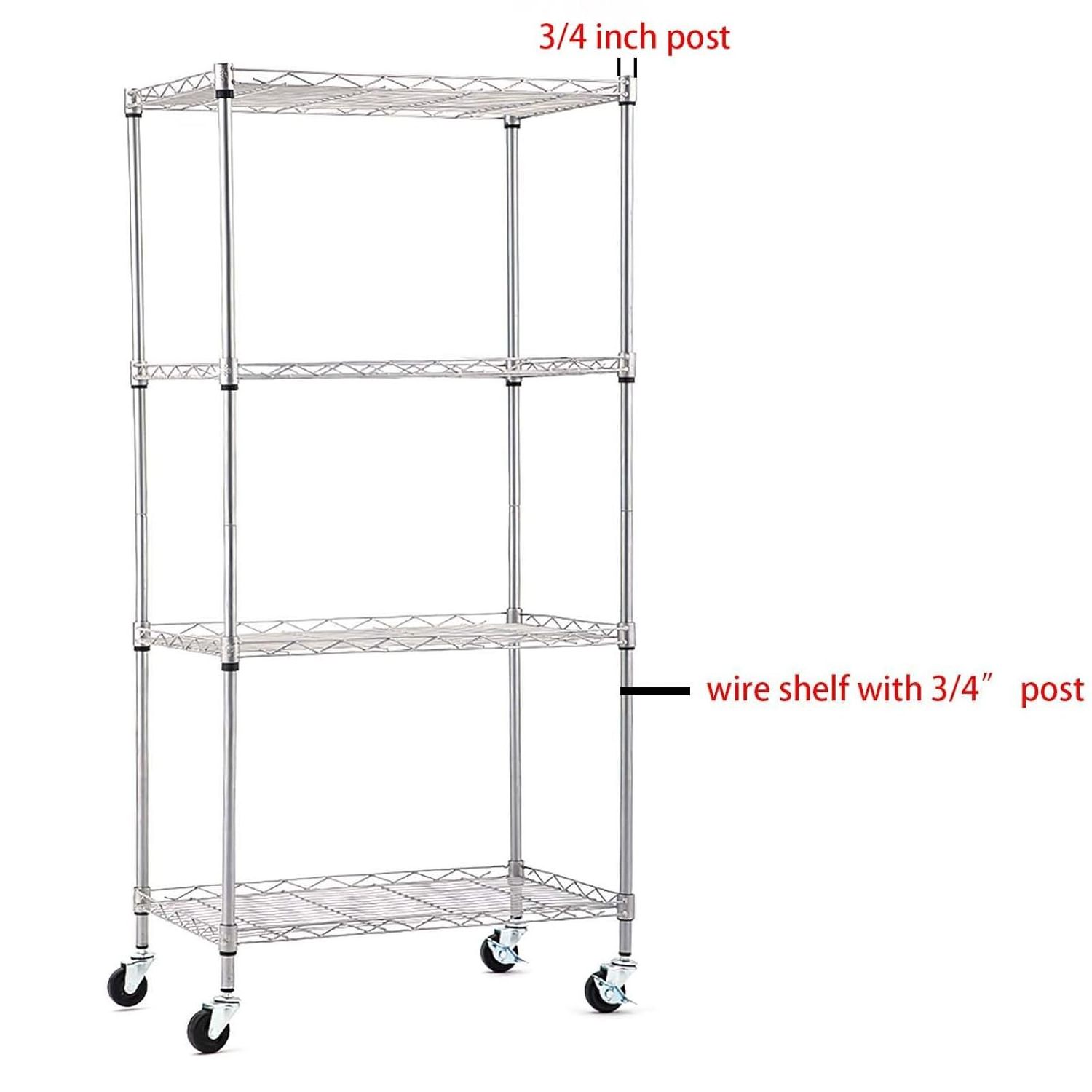 Set of 4 Wire Shelving Shelf Casters for Post shelving ,Wire Rack Wheels,Metal Shelves Wheel