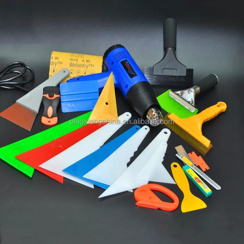 Hot selling Tool Box Heat Gun Variety Plastic Scrapers for Car Wrapping Vinyl Solar Tinting Window Film Installation Tool Kit