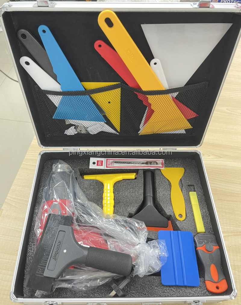 Hot selling Tool Box Heat Gun Variety Plastic Scrapers for Car Wrapping Vinyl Solar Tinting Window Film Installation Tool Kit