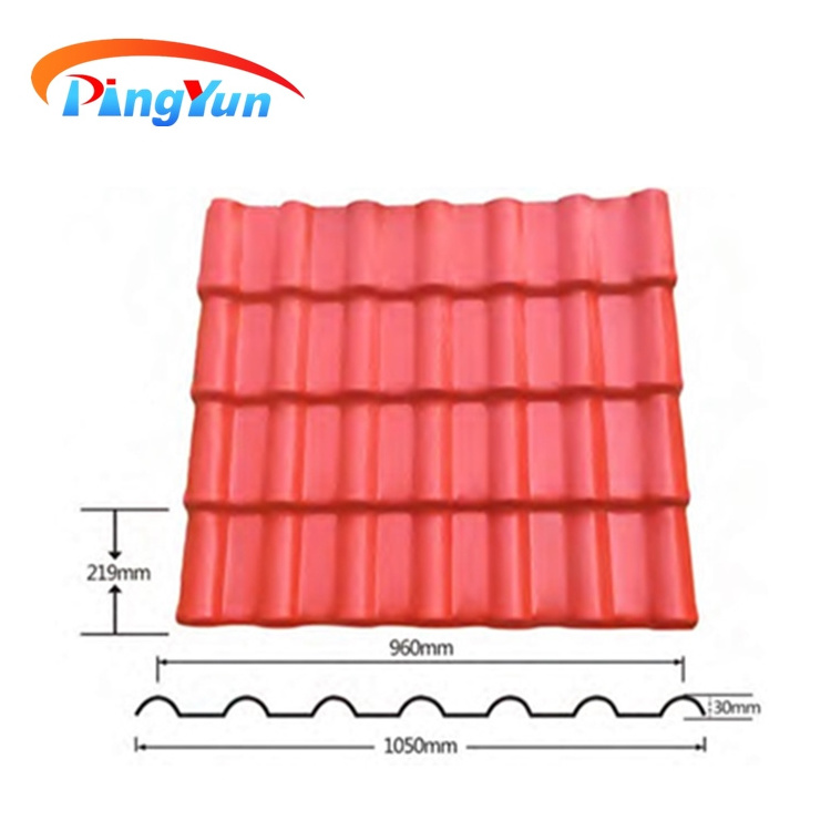 multiple layer composite plastic roofing panel/ASA+PVC roof sheet/Spanish type roof tile