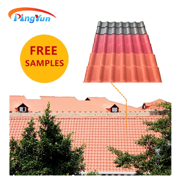 multiple layer composite plastic roofing panel/ASA+PVC roof sheet/Spanish type roof tile