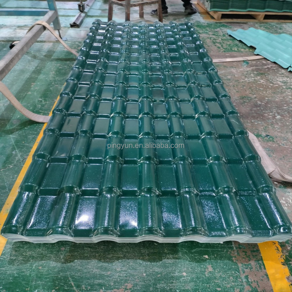 Industrial Light Steel Villa Roof Tiles Colored Asphalt Pe Bag Roof Covering Plastic/plastic Roofing Covering PVC Bent Tiles