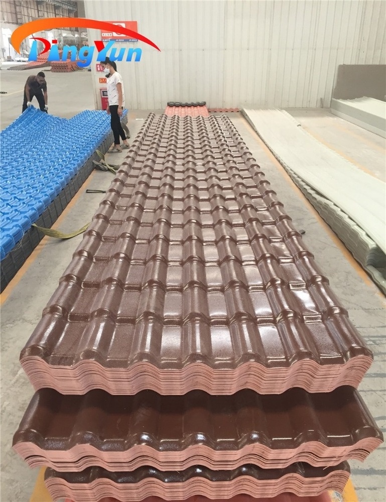 Ecuador hot sale prevent corrosion Spanish ASA PVC plastic roof tile for residential house