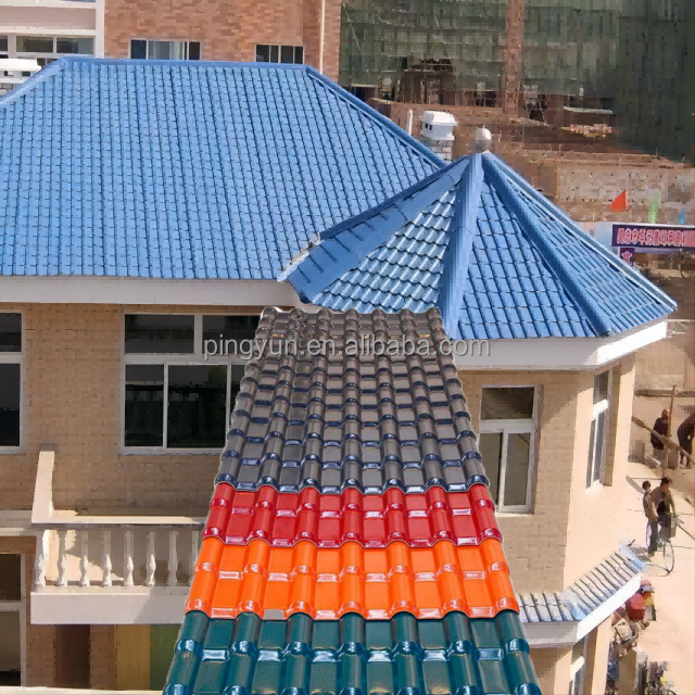 3mm heat resistant asa upvc plastic roofing tejas termoacustica sheets bent tiles for the roof