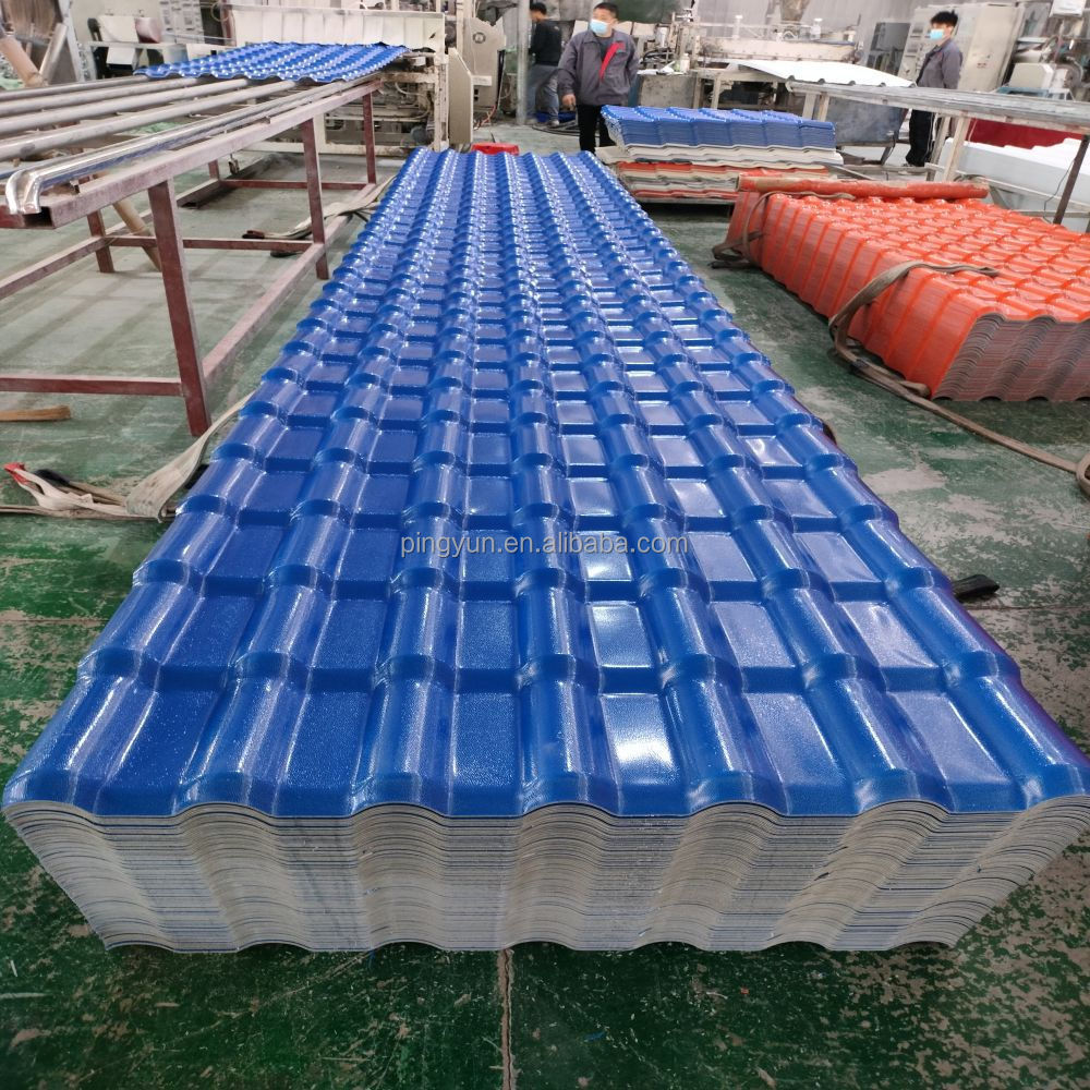 Industrial Light Steel Villa Roof Tiles Colored Asphalt Pe Bag Roof Covering Plastic/plastic Roofing Covering PVC Bent Tiles