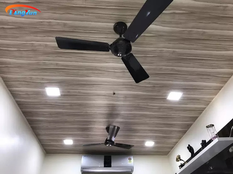 Building Materials Pvc Laminated Gypsum Board Ceiling Tiles for House OEM Square Modern Plain Waterproof Sheet Ceiling