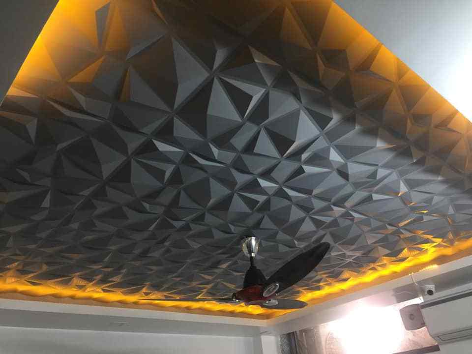 Black pvc gypsum drop ceiling tiles soft tiles for countertop ceiling cupboard floor in paskistan