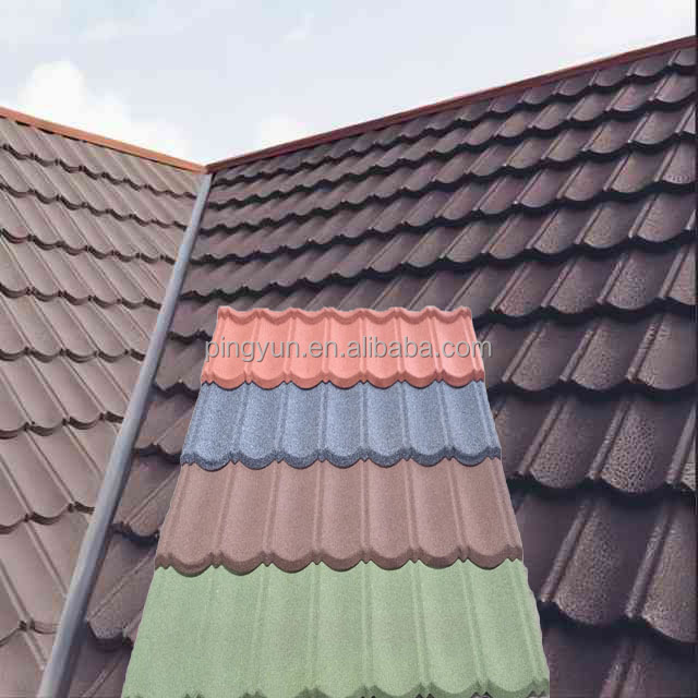 stone coated roofing sheet color stone coated metal roof tiles original wave tile