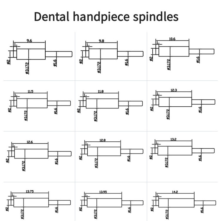 Dental handpiece spare parts push button dental spindle dental shaft cartridge parts for high speed turbine cartridge