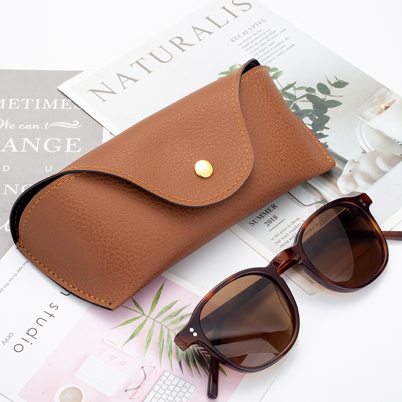 Cheap Handmade Wholesale Soft Pu Leather Sunglasses Travel Case Set