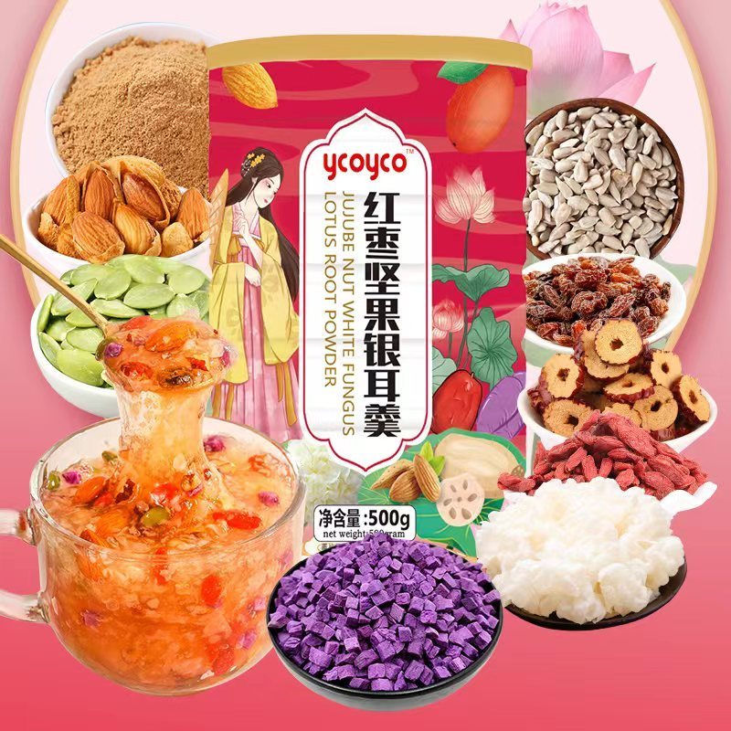 ycoyco 500gram chia seeds lotus seed instant drink powder 2024 new products chinese powder soup