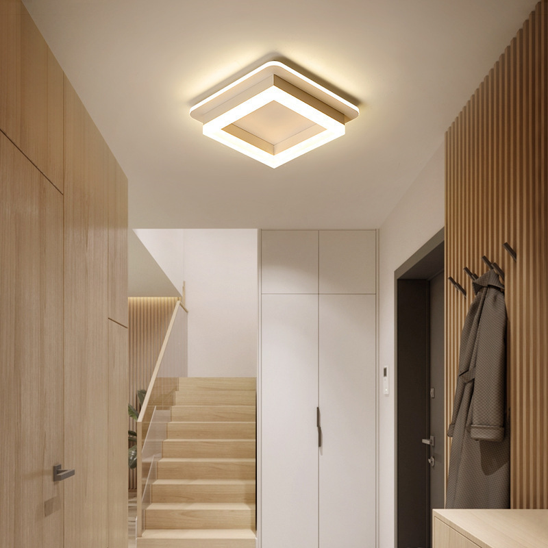 Nordic Modern Simple light fixtures square acrylic ceiling lamp home decoration Hallway Corridor LED Ceiling Lighting