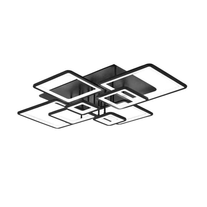 Nordic Modern Simple Living Room Led Ceiling Lamp Minimalist Bedroom lights Rectangular Shape Semi Flush Ceiling Lighting