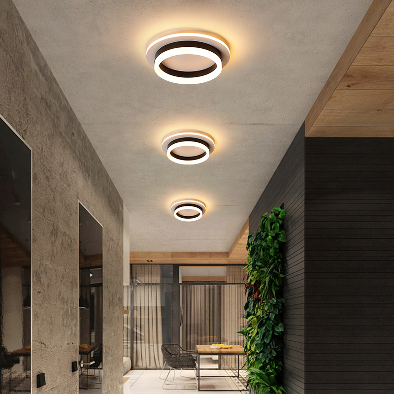 Modern Home Acrylic Hallway Flush Mount Interior Corridor Light Fixture Led Round Ceiling Light