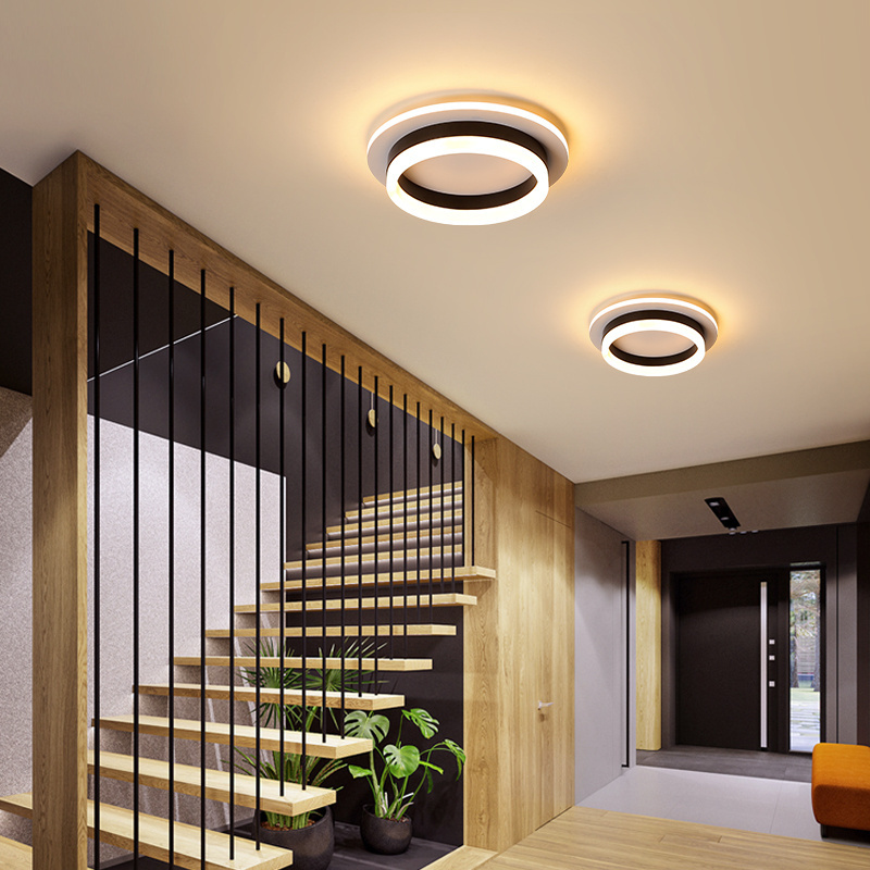 Modern Home Acrylic Hallway Flush Mount Interior Corridor Light Fixture Led Round Ceiling Light