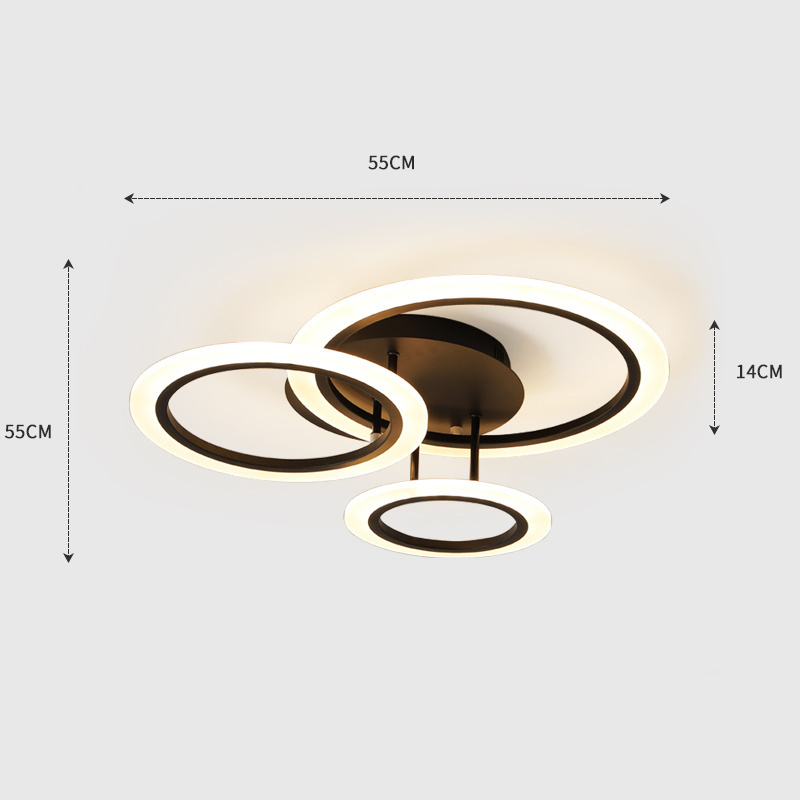 Wholesale Round Shape Acrylic Led Lamp Minimalist Simple Bedroom Flush Ceiling Light For Home nordic creative ceiling light for