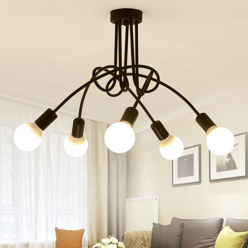 Hot Sale Fashion Design Bedroom chandelier Nordic Dome Light 3/5 heads Ceiling chandelier lamp